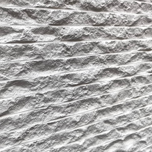 WOODFLEX FLEXIBLE SOFT STONE PANEL - ROUGH LINE White - 2700 x 600mm