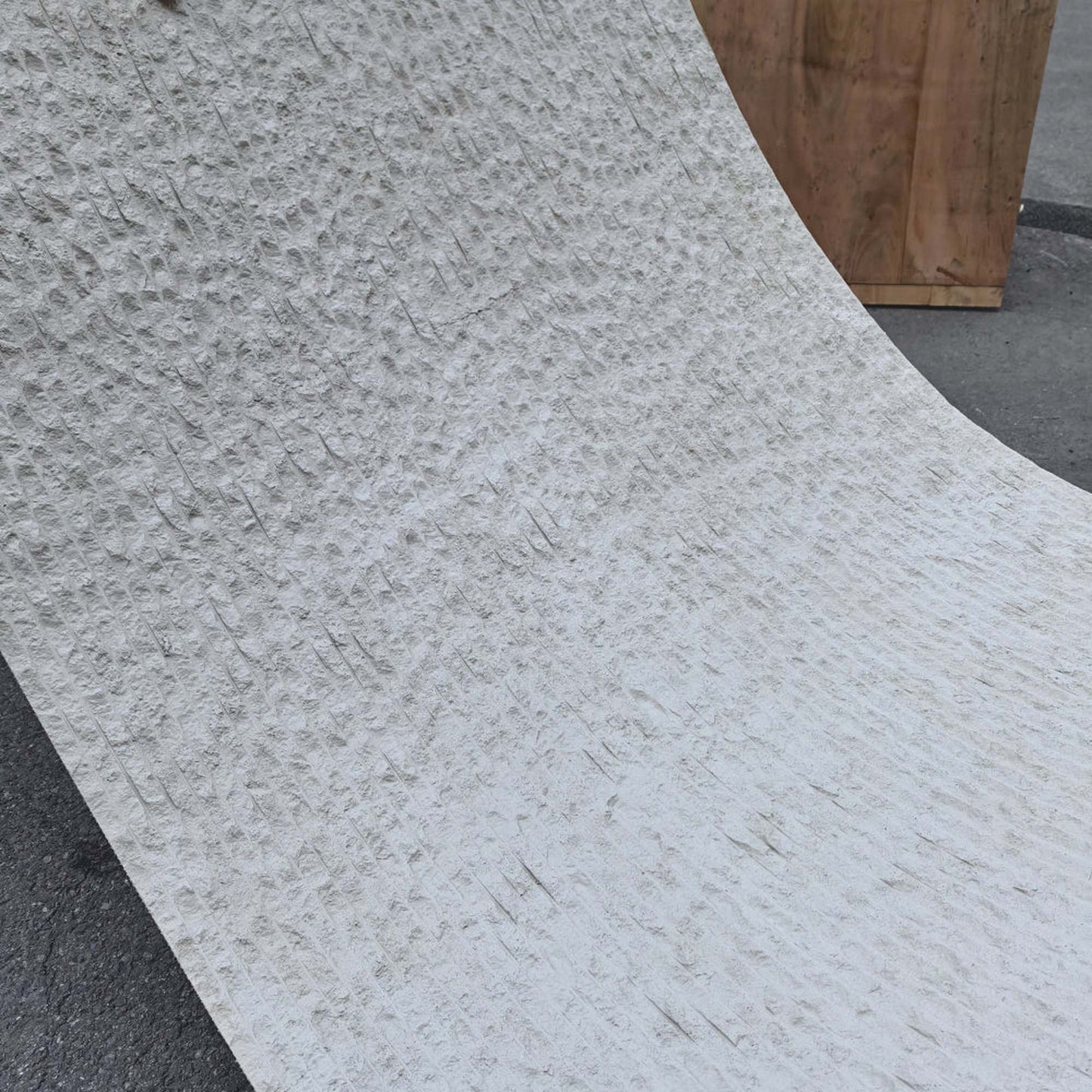 WOODFLEX FLEXIBLE SOFT STONE PANEL - ROUGH LINE White - 2700 x 600mm
