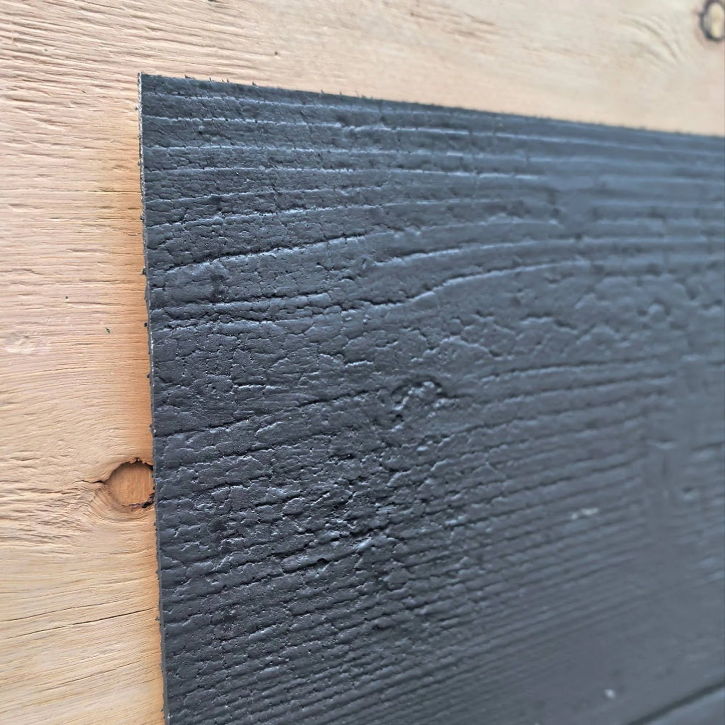 WOODFLEX  Flexible SOFT STONE PANEL - CHARCOAL BURNT WOOD - Black - 2700 x 600mm