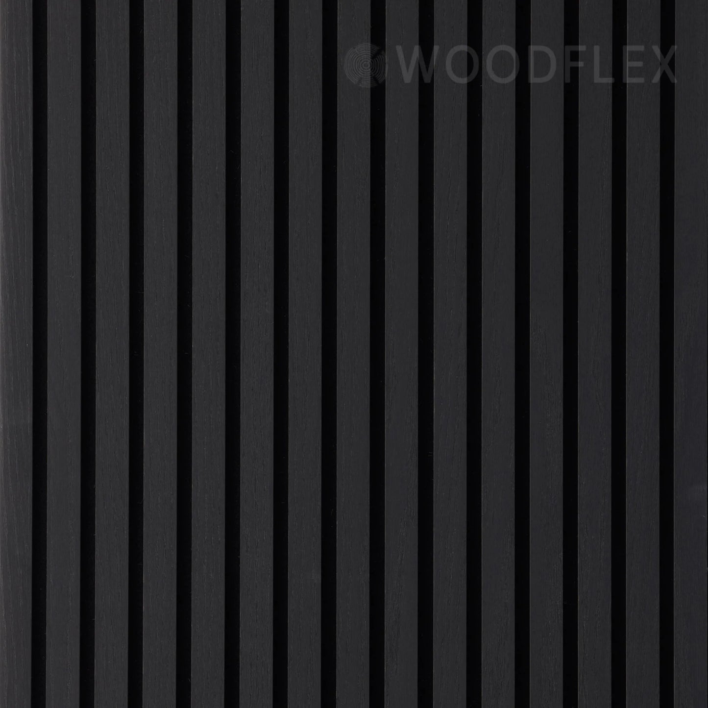 WOODFLEX Flexible Acoustic Wood Slat Wall Panel - Black Coated - 3000mm x 600mm