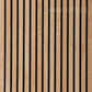 WOODFLEX Flexible Acoustic Wood Slat Panel - 3 Sided Full Wrap Oak Veneer on Black - 2700mm x 600mm