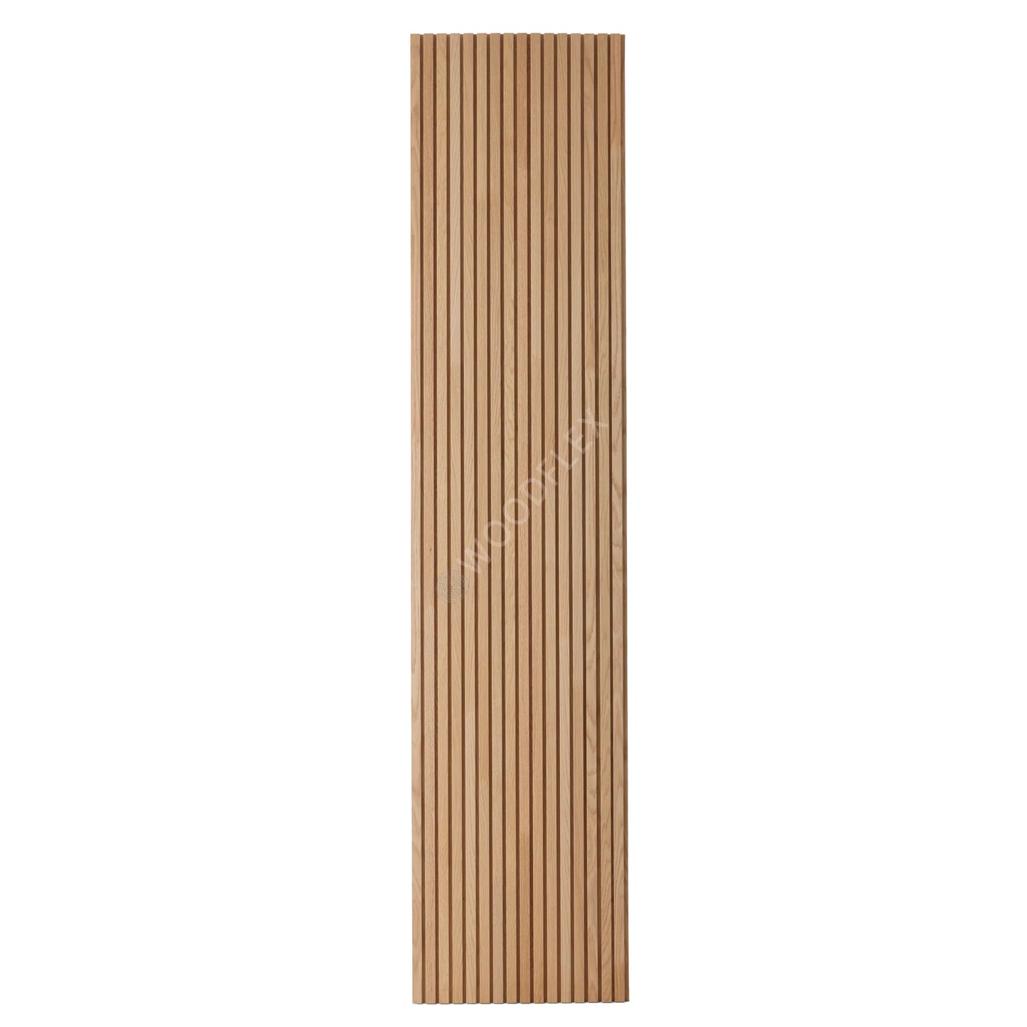 WOODFLEX Z-Style Acoustic Wood Slat Panel - 3 Sided Full Wrap Oak Veneer - 2700mm x 600mm