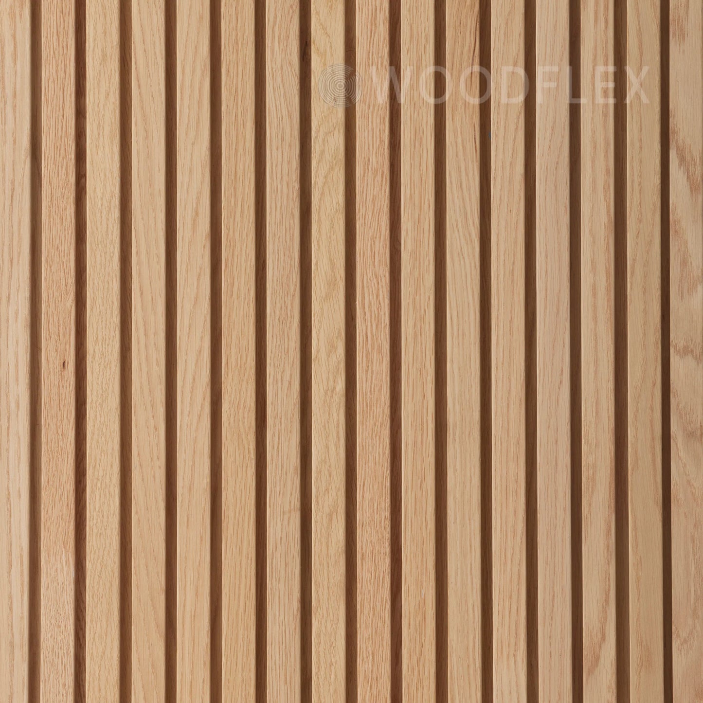 WOODFLEX Z-Style Acoustic Wood Slat Panel - 3 Sided Full Wrap Oak Veneer - 2700mm x 600mm