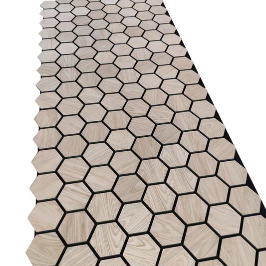 Hexagon WOODFLEX Acoustic Wood Wall Tiles - Oak Veneer