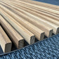 WOODFLEX Flexible Outdoor Hard Wood Batten Pool Fence Cladding - Oak & Black - 2400mm x 600mm