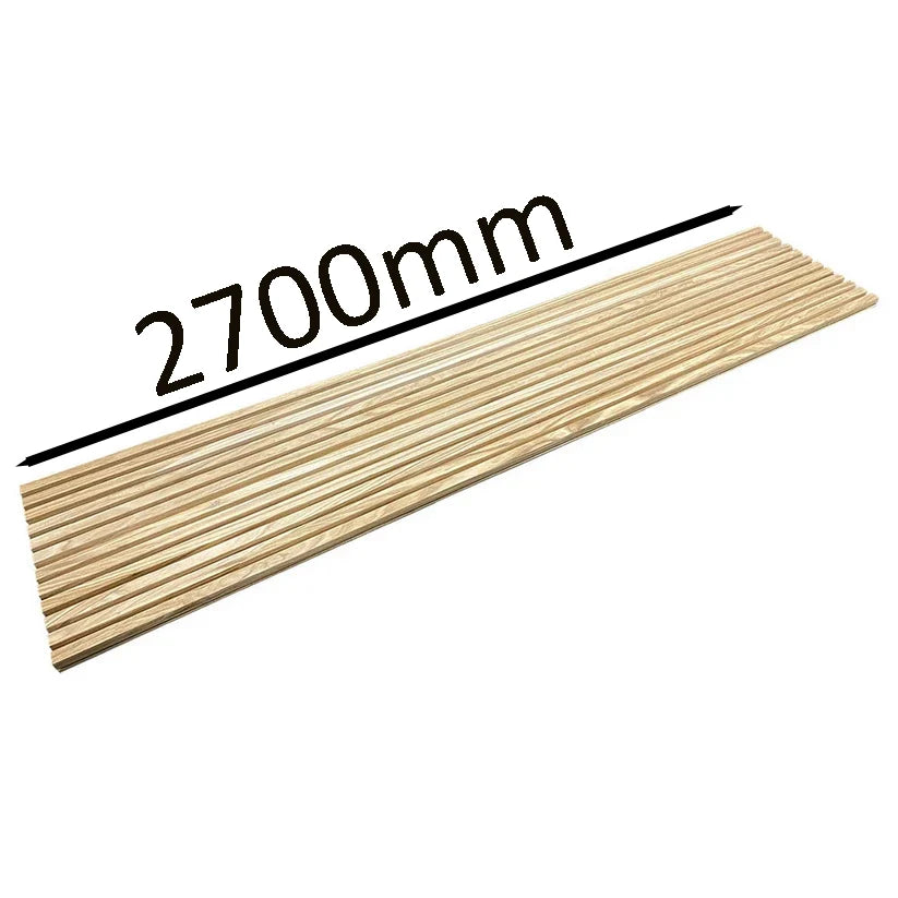 WOODFLEX Outdoor & Indoor Solid Hard Wood Slat Wall Ceiling Pool Fence Cladding - Paulownia - 2700mm x 545mm