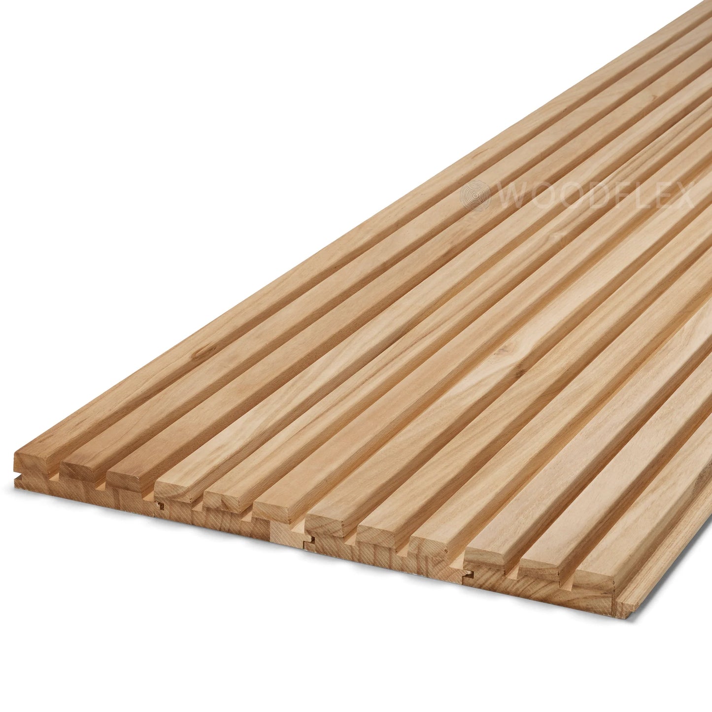 WOODFLEX Outdoor & Indoor Solid Hard Wood Slat Wall Ceiling Pool Fence Cladding - Paulownia - 3000mm x 545mm