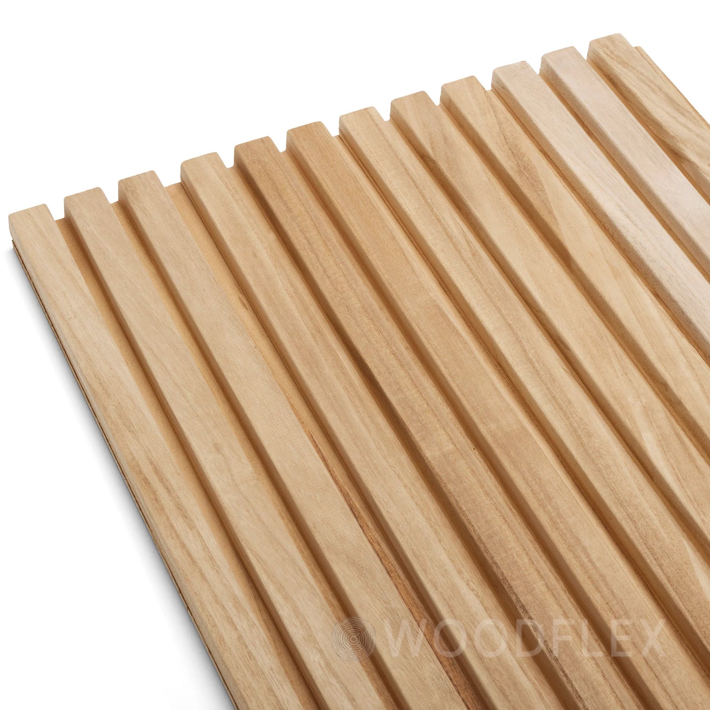 WOODFLEX Outdoor & Indoor Solid Hard Wood Slat Wall Ceiling Pool Fence Cladding - Paulownia - 3000mm x 545mm