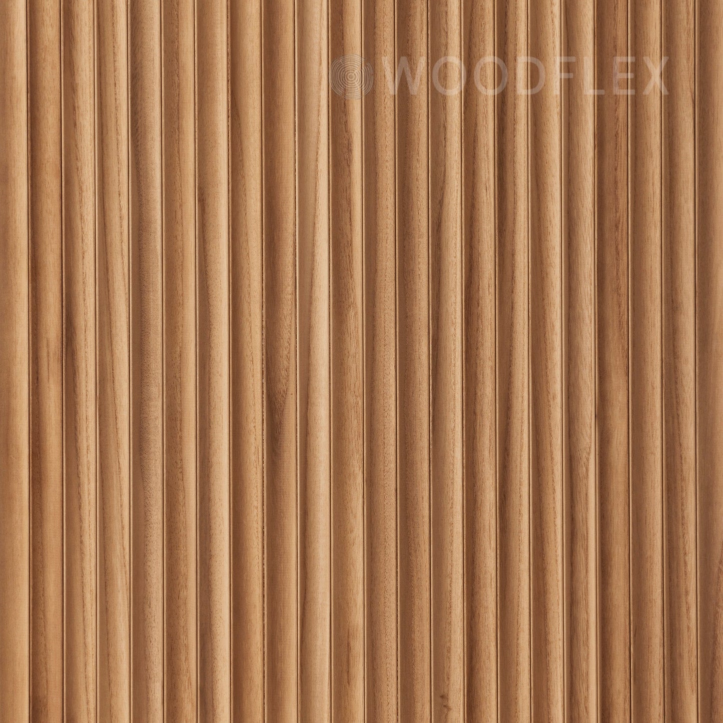 WOODFLEX Flexible Solid Paulownia Wood Slat Wall Panel - 2700mm x 600mm - Wave