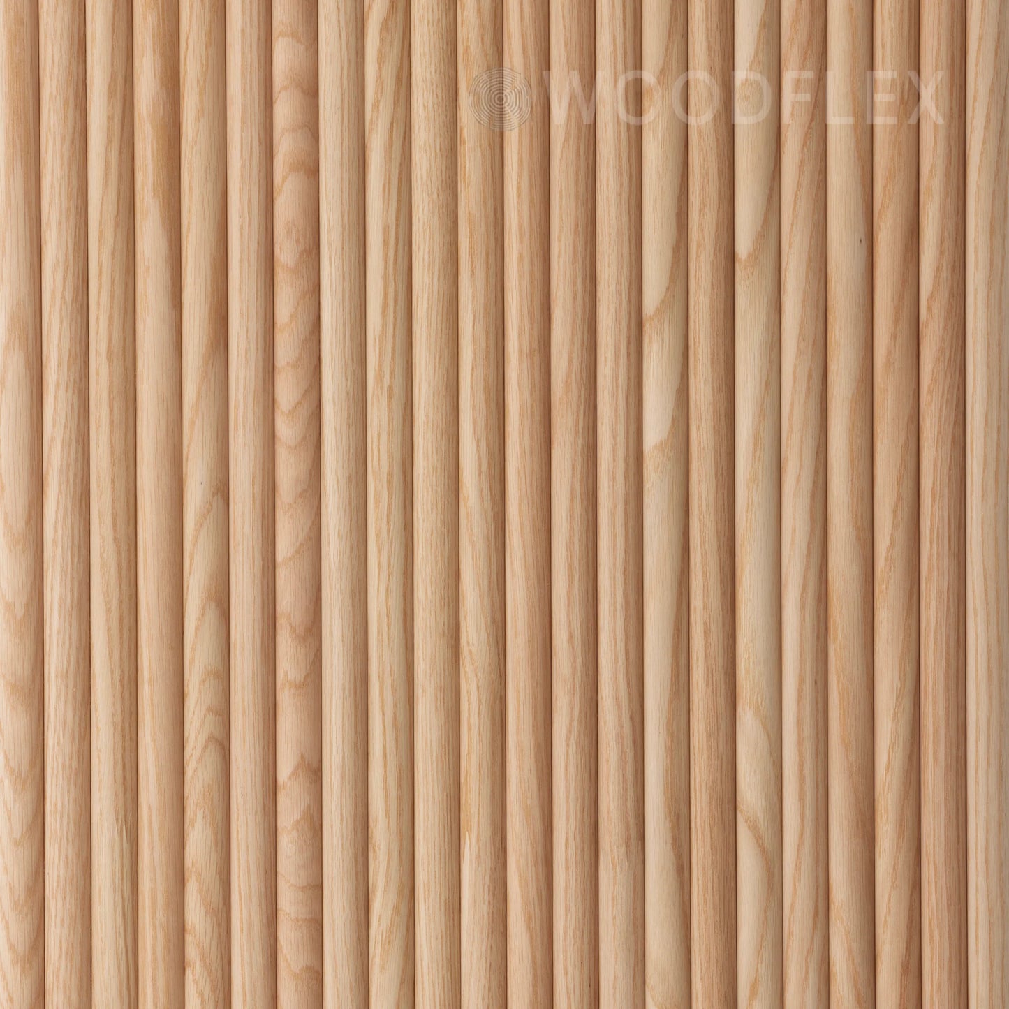 WOODFLEX Flexible Wooden Slat Wall Panel - Oak Veneer - 2700mm x 600mm - Half Round