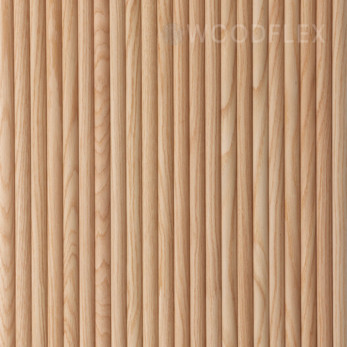 WOODFLEX Flexible Wooden Slat Wall Panel - Oak Veneer - 2700mm x 600mm - Half Round