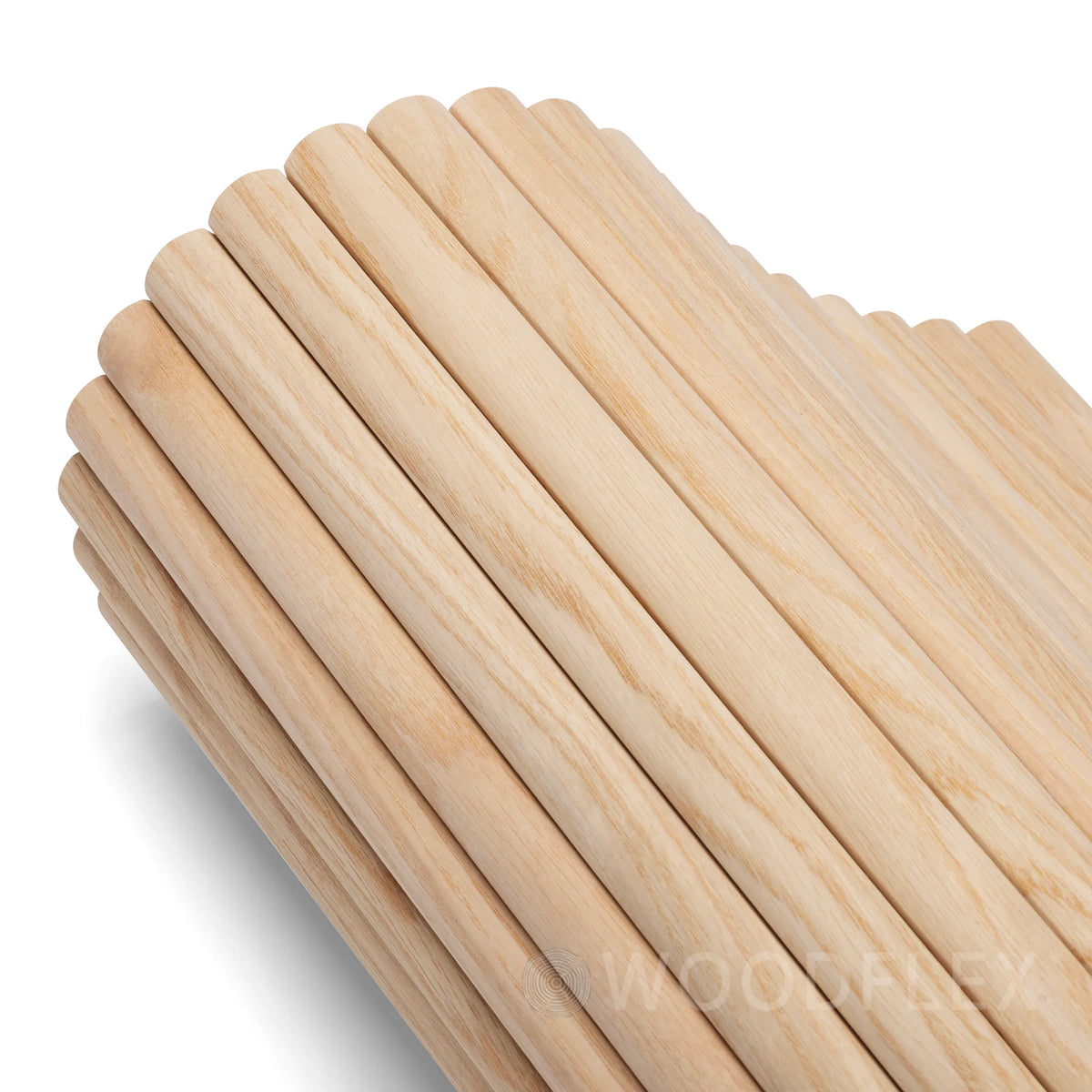 WOODFLEX Flexible Wooden Slat Wall Panel - Oak Veneer - 2700mm x 600mm - Half Round