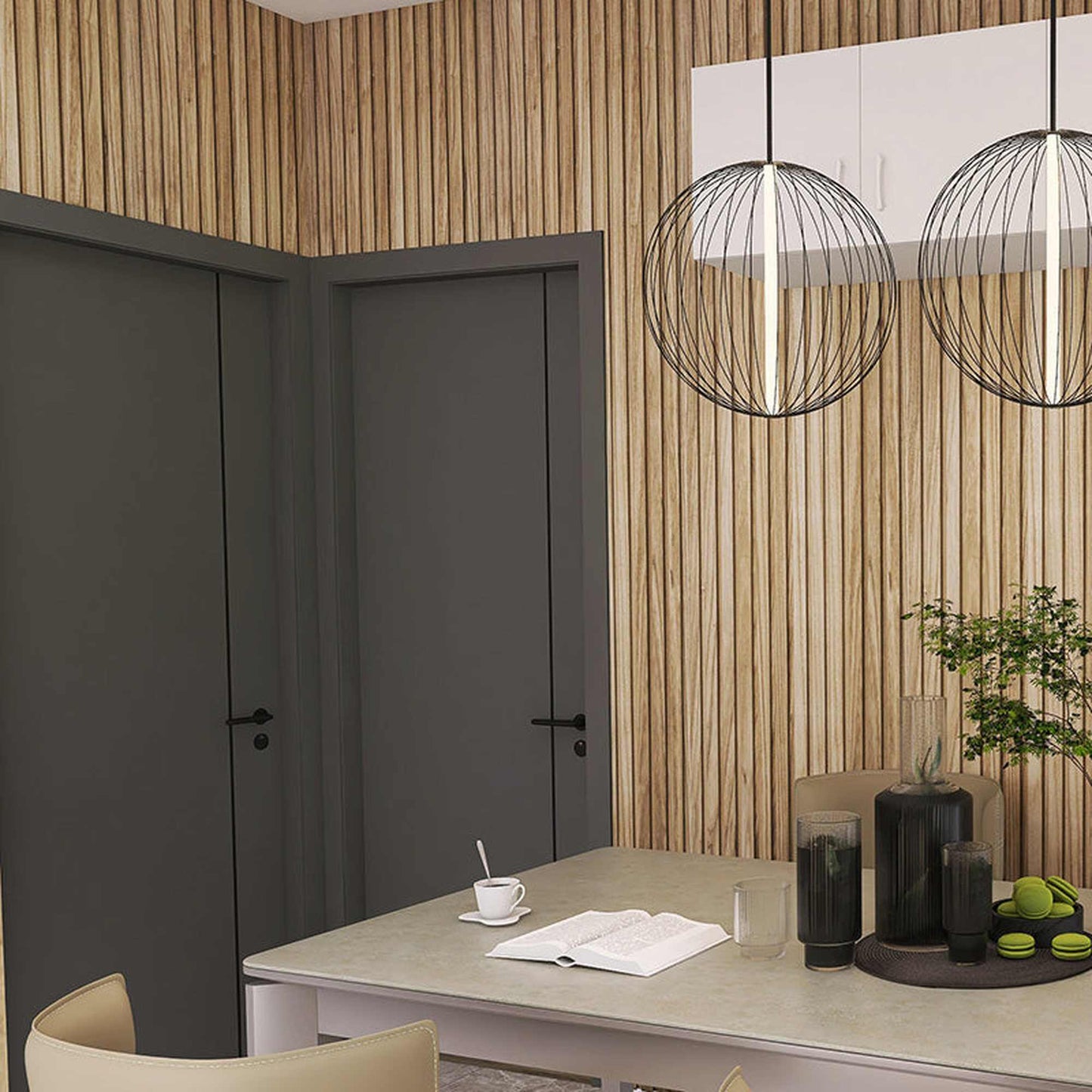 WOODFLEX Outdoor & Indoor Solid Hard Wood Slat Wall Ceiling Pool Fence Cladding - Paulownia - 3000mm x 545mm