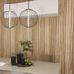 WOODFLEX Outdoor & Indoor Solid Hard Wood Slat Wall Ceiling Pool Fence Cladding - Paulownia - 3000mm x 545mm