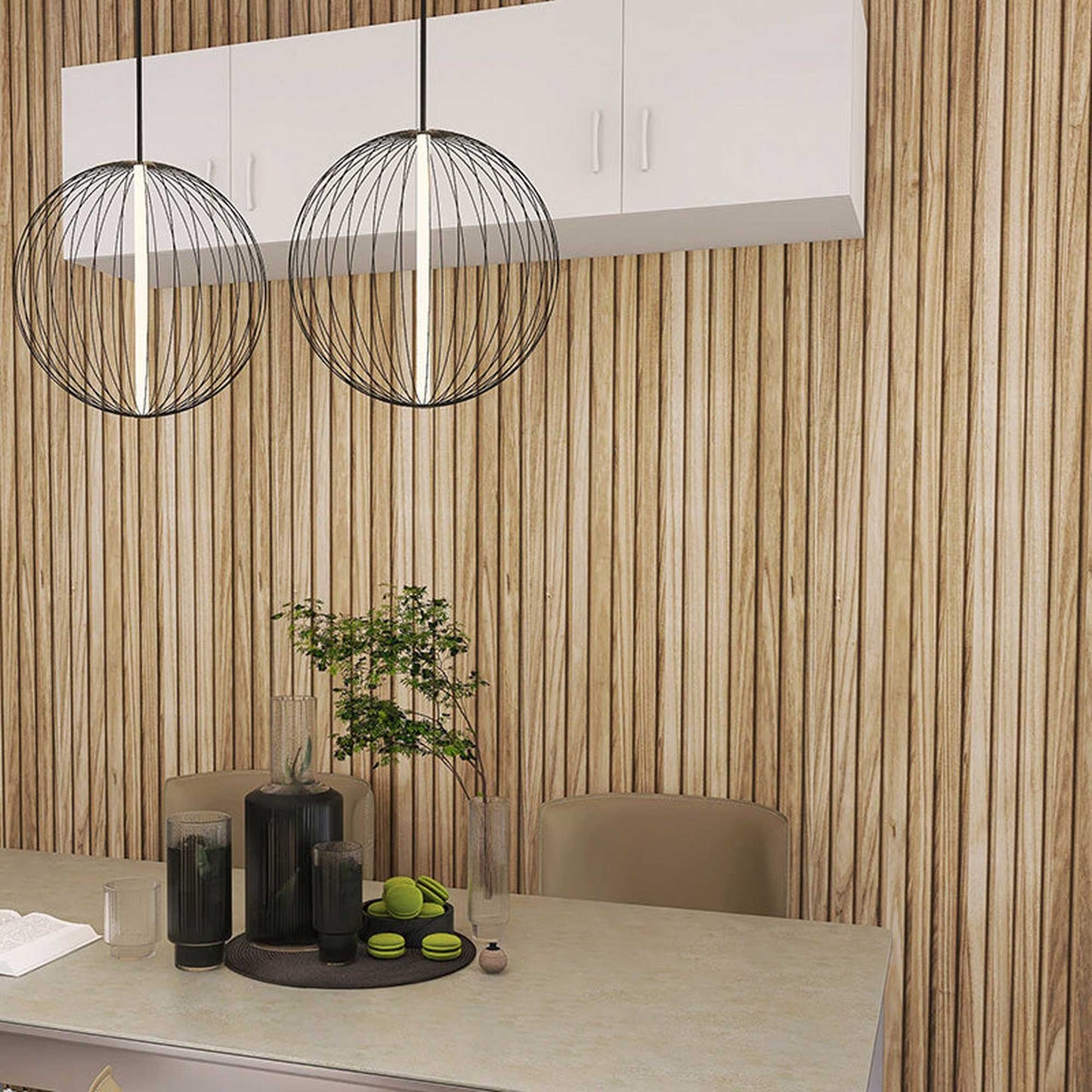WOODFLEX Outdoor & Indoor Solid Hard Wood Slat Wall Ceiling Pool Fence Cladding - Paulownia - 3000mm x 545mm