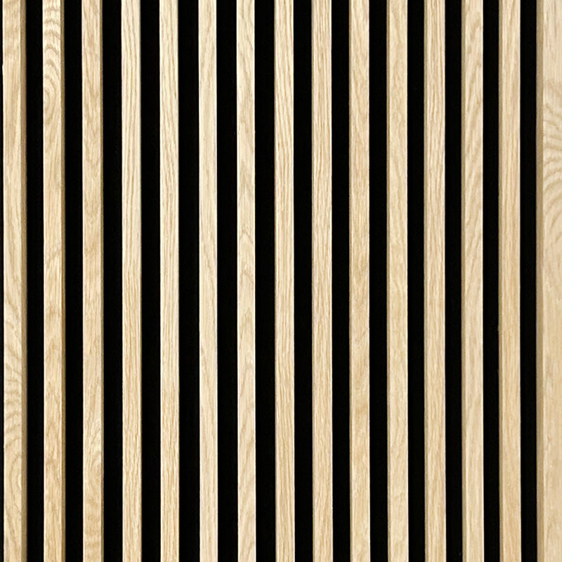 WOODFLEX Flexible Acoustic Battened Wood Slat Panel - 3 Sided Full Wrap Oak Veneer - 2700mm x 600mm