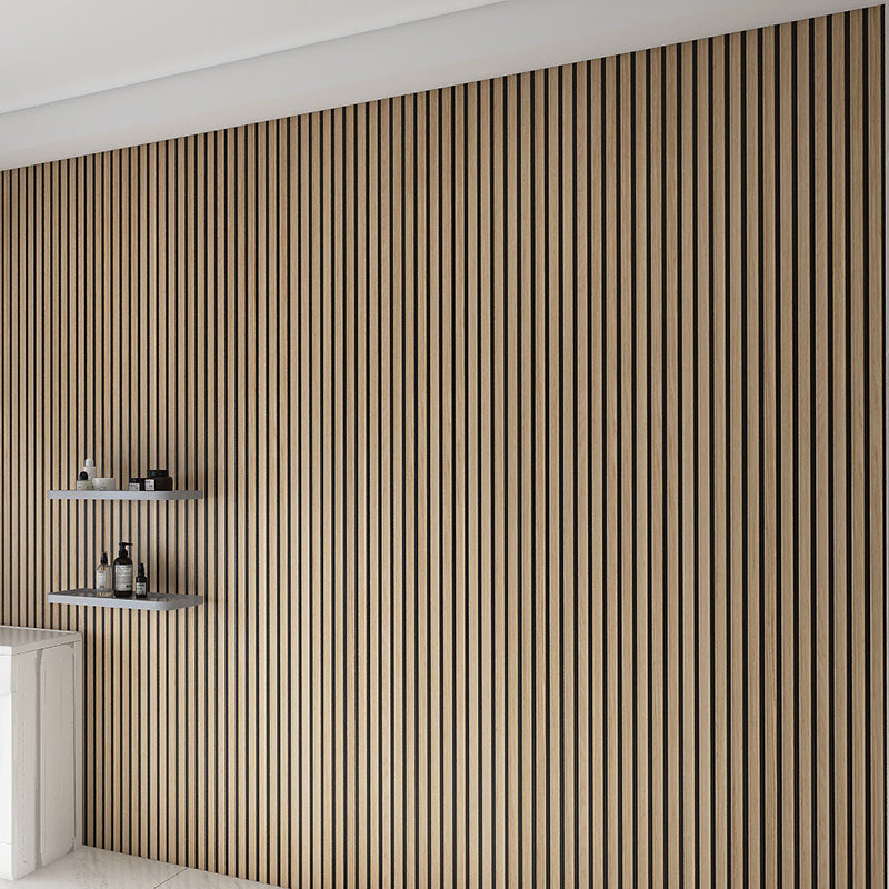 WOODFLEX Flexible Acoustic Wood Slat Wall Panel, Oak Veneer - 2700mm x 600mm