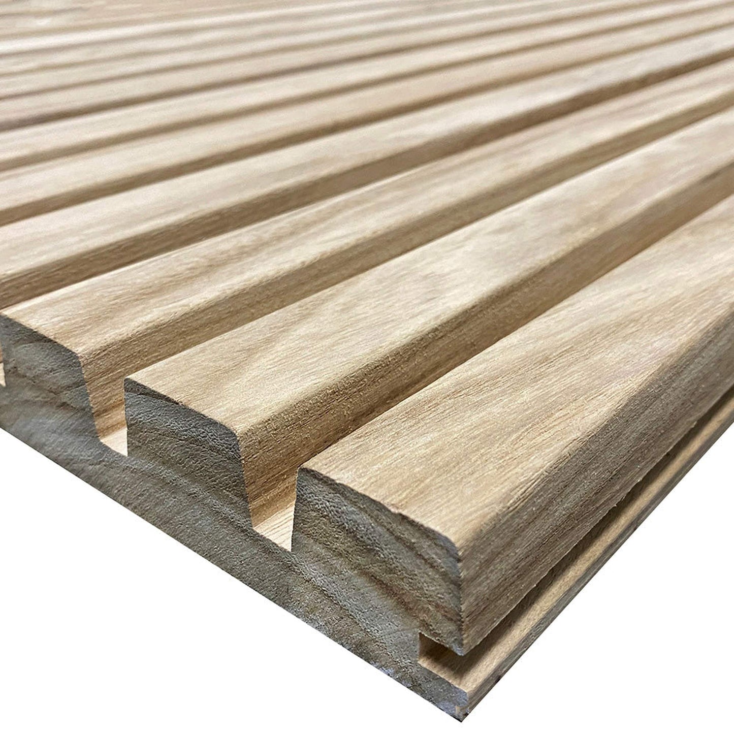 WOODFLEX Outdoor & Indoor Solid Hard Wood Slat Wall Ceiling Pool Fence Cladding - Paulownia - 3000mm x 545mm