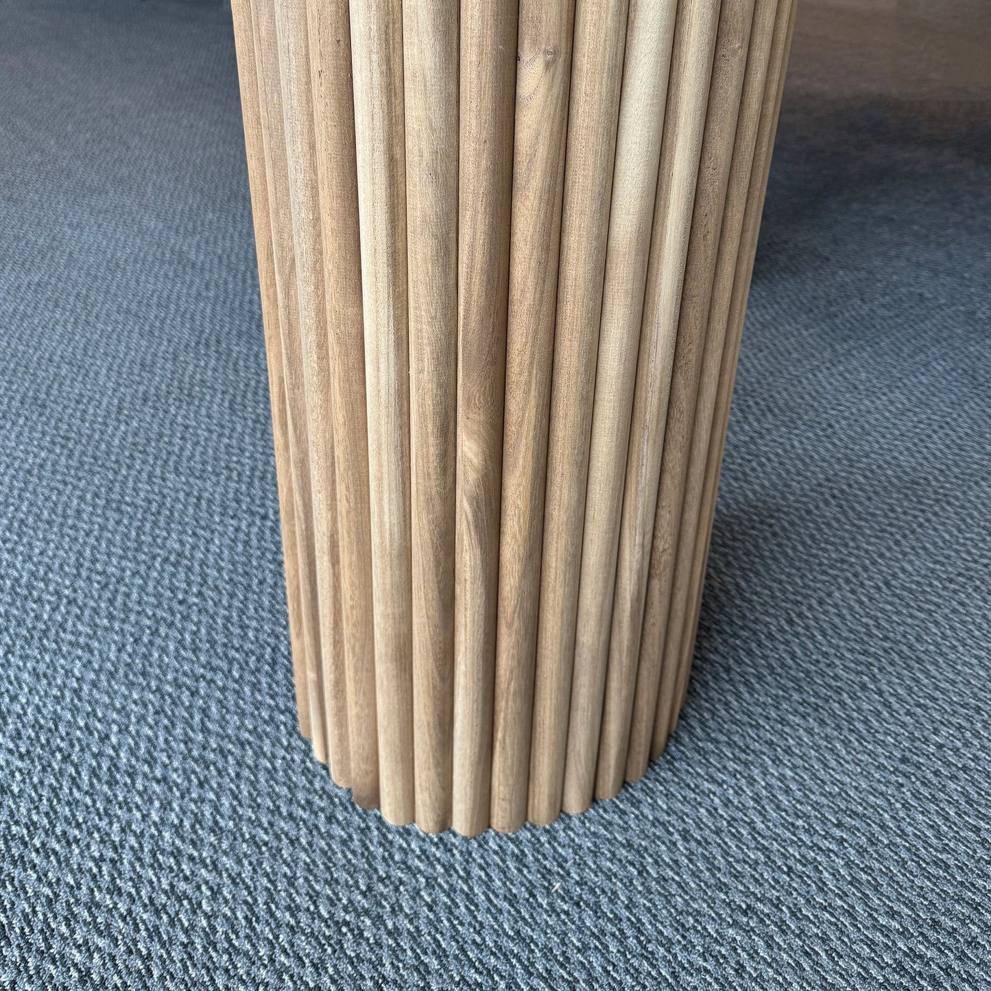 WOODFLEX Flexible Solid Paulownia Wood Slat Wall Panel -  2700mm x 600mm - Half Round