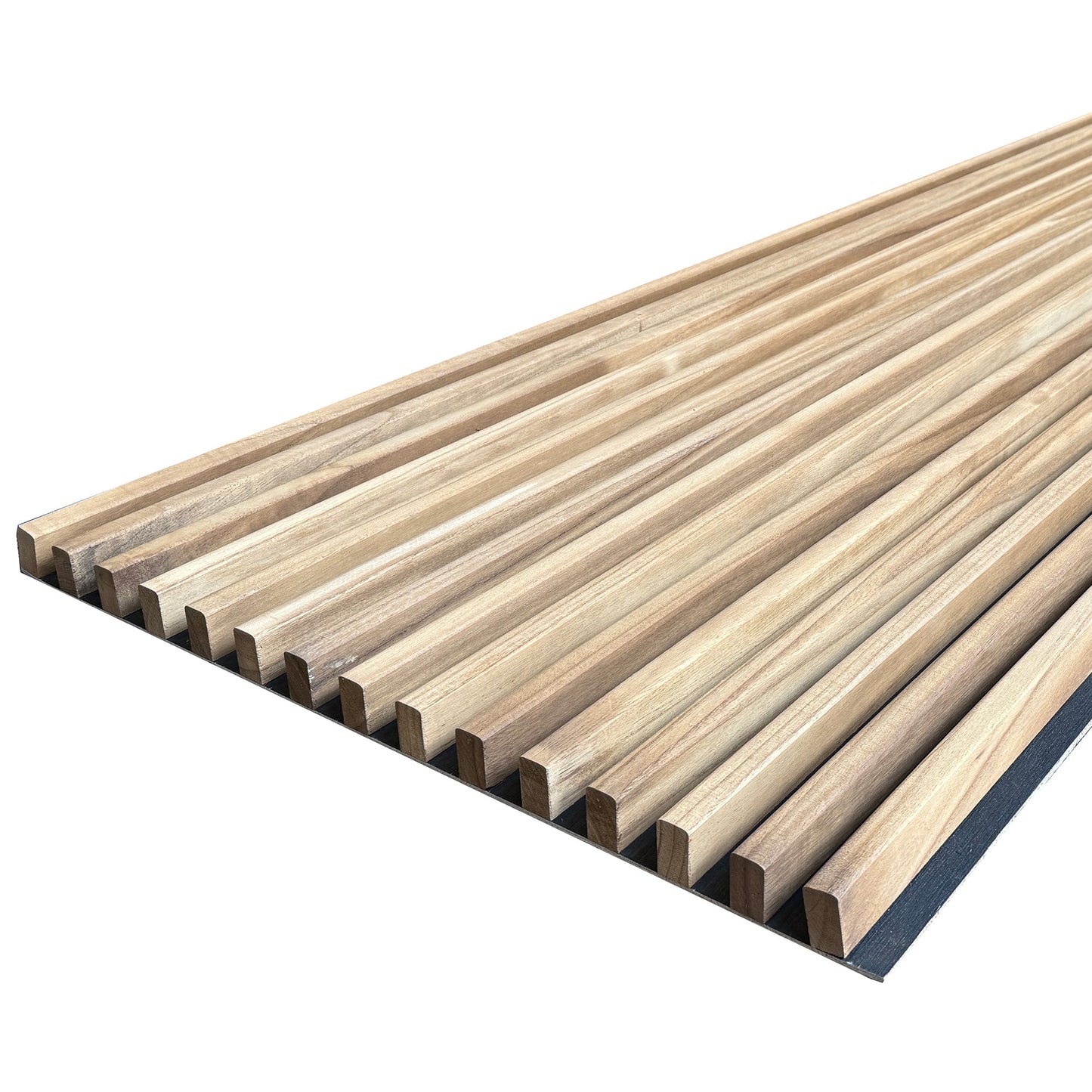 WOODFLEX Flexible Outdoor Hard Wood Batten Pool Fence Cladding - Oak & Black - 2400mm x 600mm