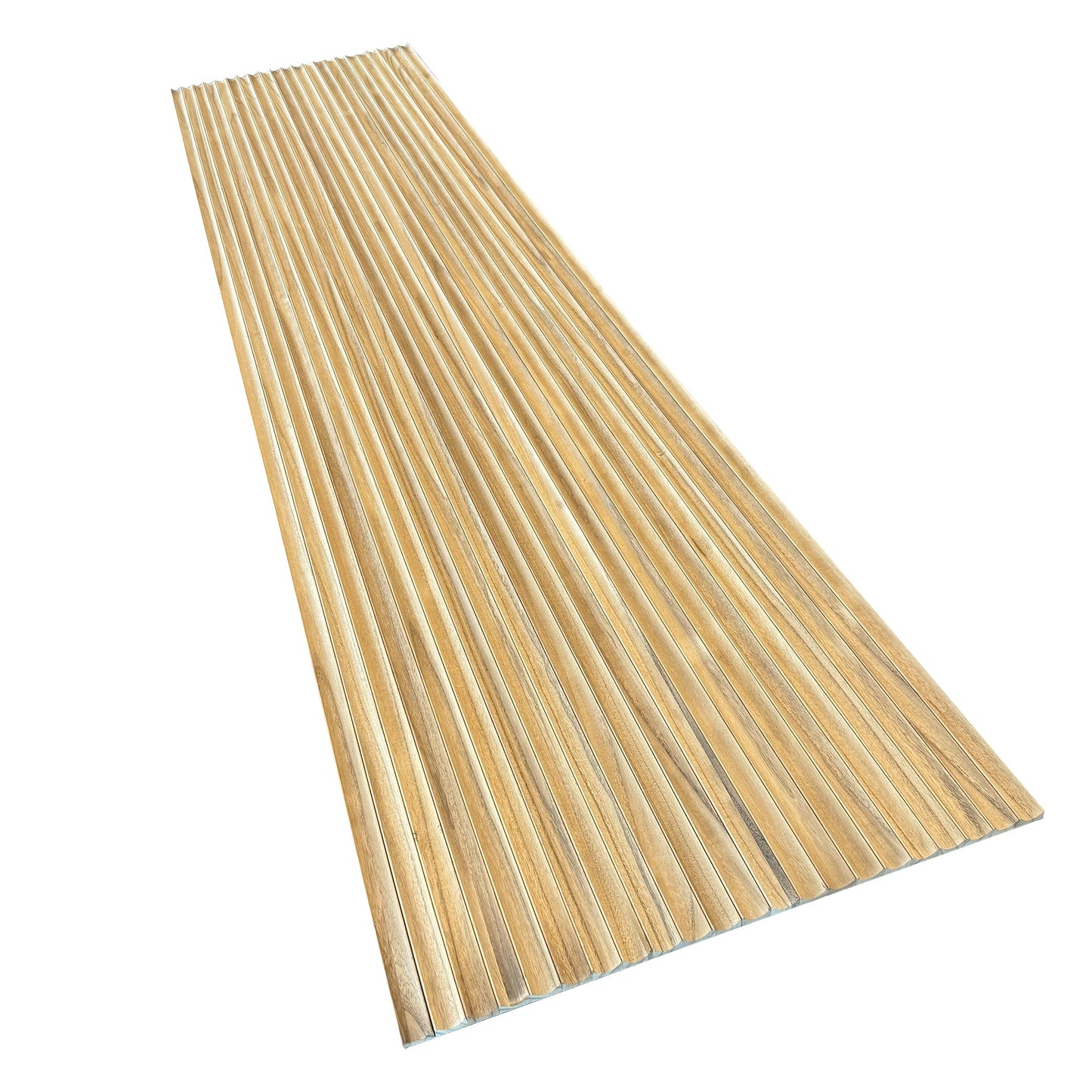 WOODFLEX Flexible Solid Paulownia Wood Slat Wall Panel - 2400mm x 595mm - Wave