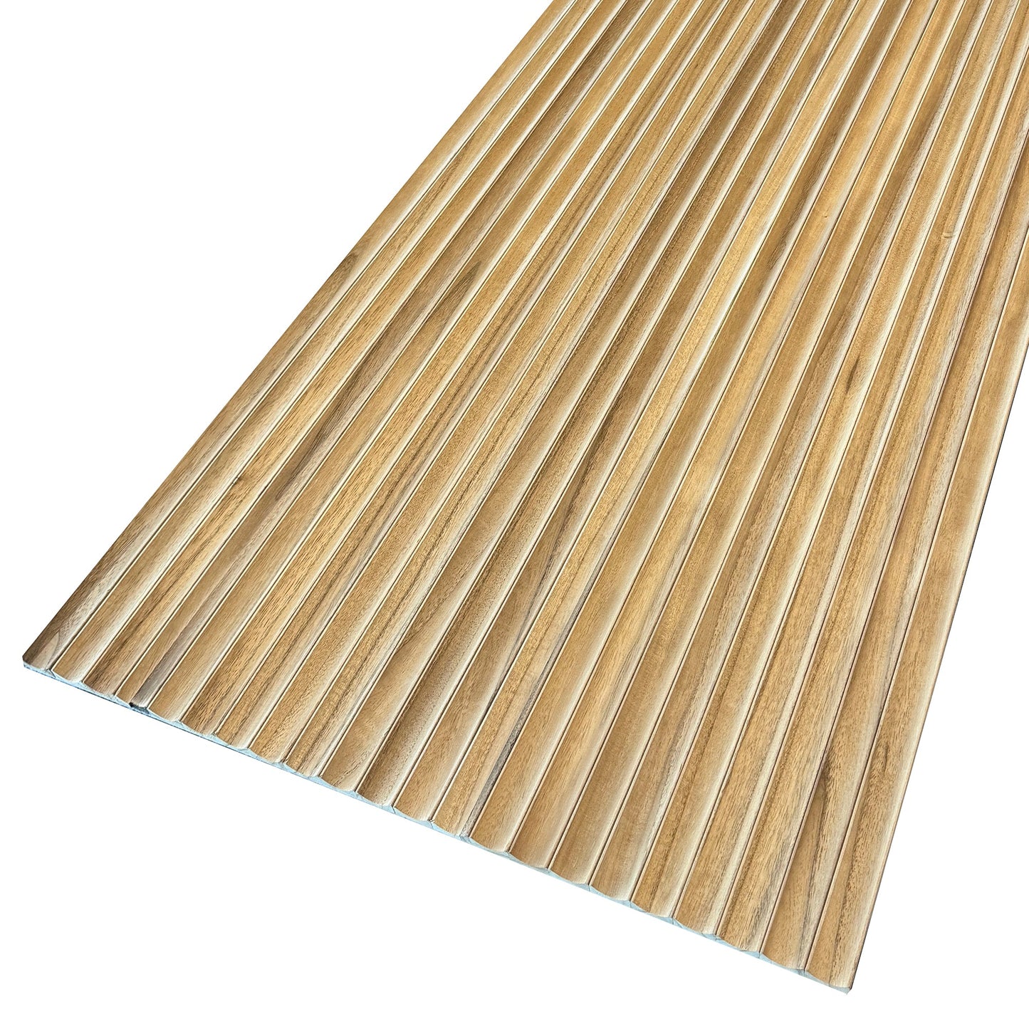 WOODFLEX Flexible Solid Paulownia Wood Slat Wall Panel - 2400mm x 595mm - Wave