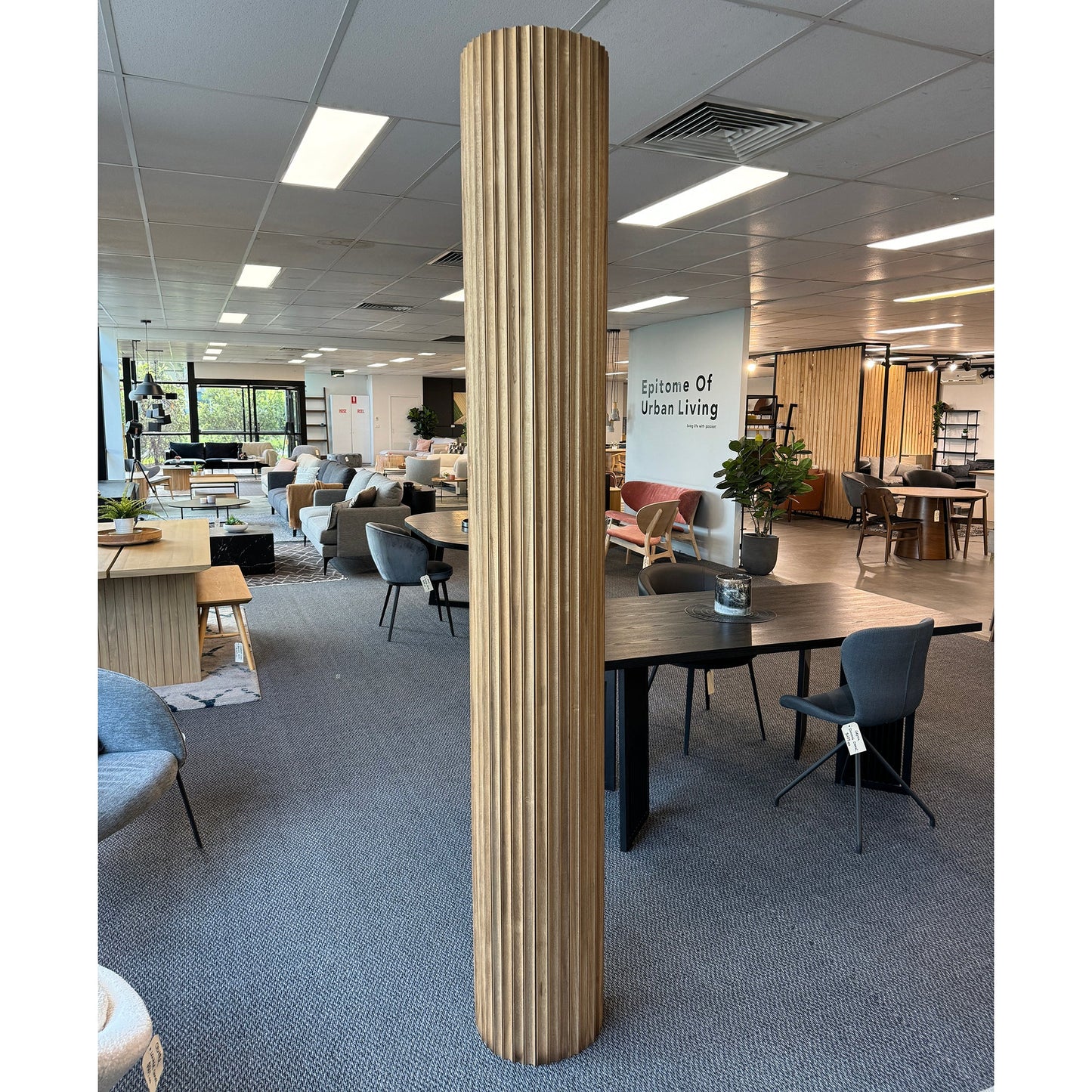 WOODFLEX Flexible Solid Paulownia Wood Slat Wall Panel - 2400mm x 595mm - Wave