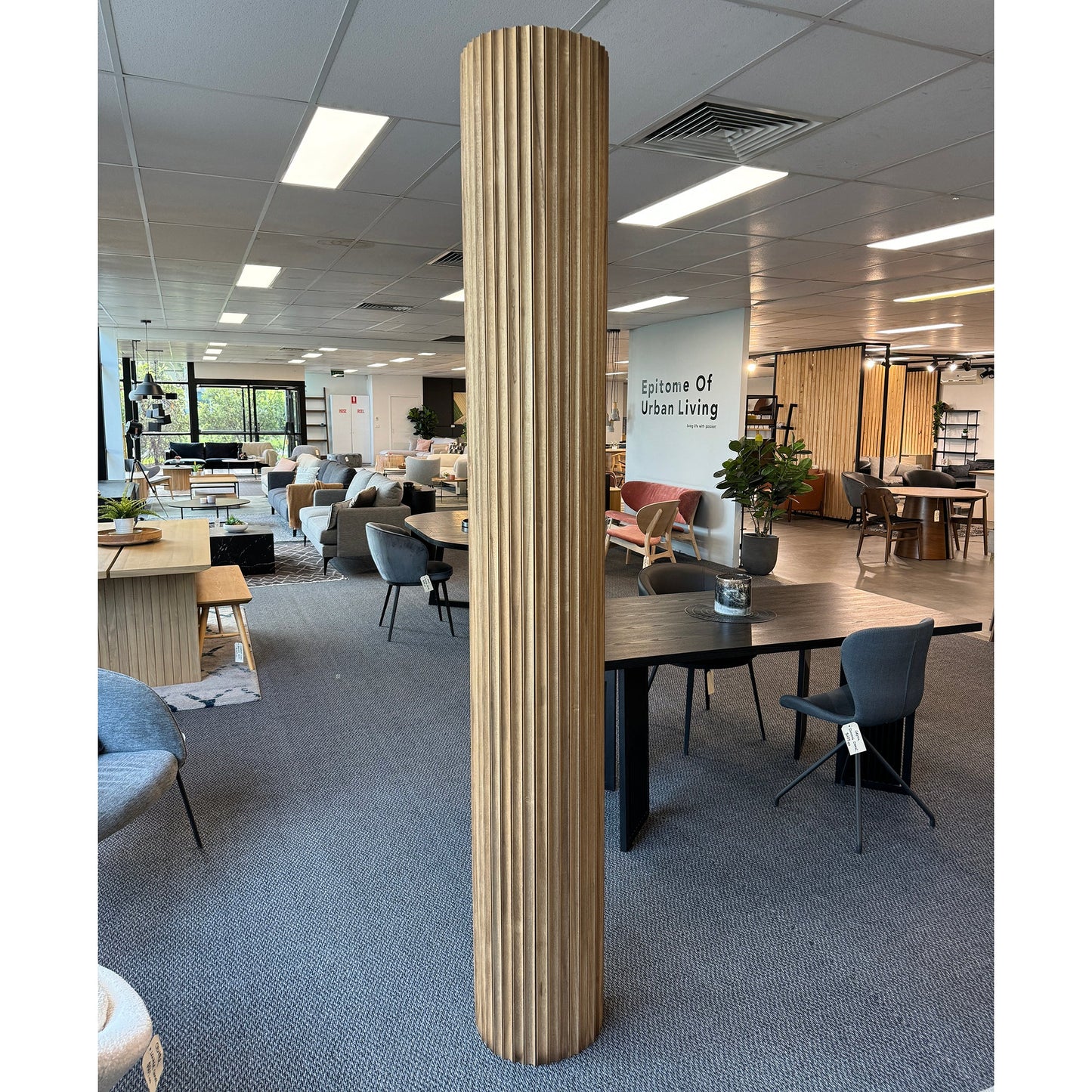 WOODFLEX Flexible Solid Paulownia Wood Slat Wall Panel - 2700mm x 600mm - Wave