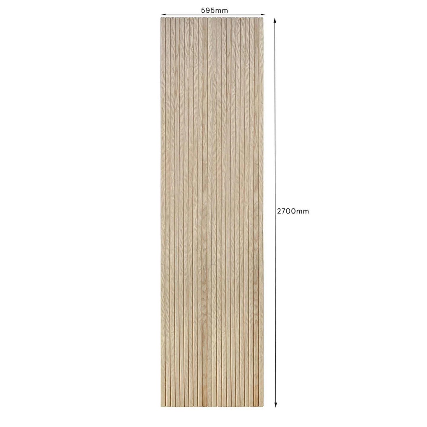 WOODFLEX Flexible Wooden Slat Wall Panel - Oak Veneer - 3000mm x 600mm - Trapezium