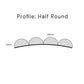 WOODFLEX Flexible Wooden Slat Under Bench Counter Panel - Oak Veneer - 900mm x 600mm - Half Round