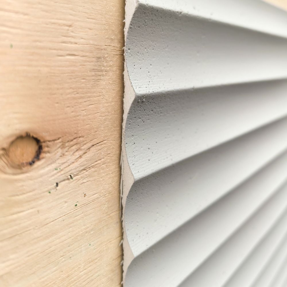 WOODFLEX FLEXIBLE PU STONE PANEL - RIPPLE BOARD White - 1200 x 600mm