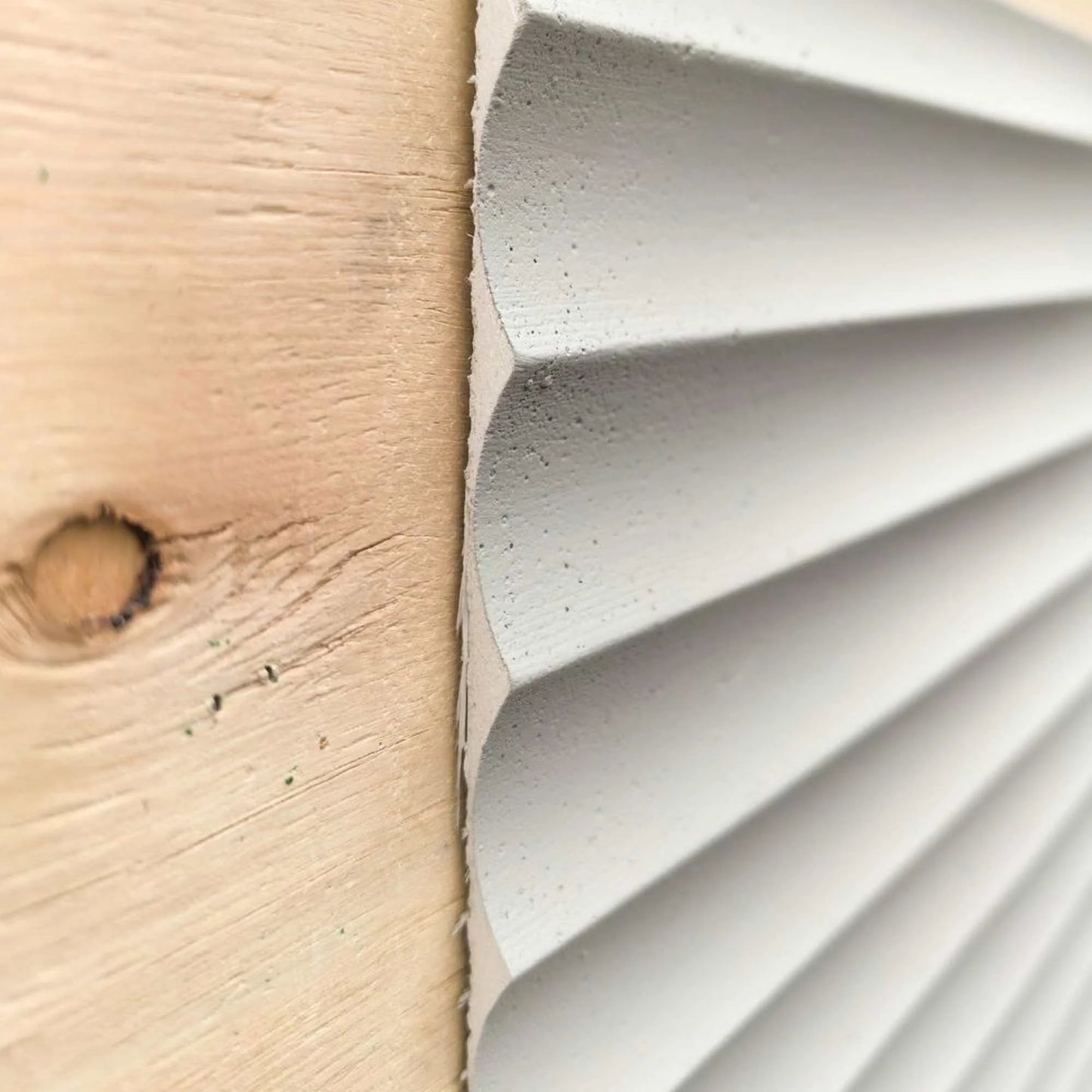 WOODFLEX Flexible SOFT STONE PANEL - RIPPLE BOARD White - 2700x600mm