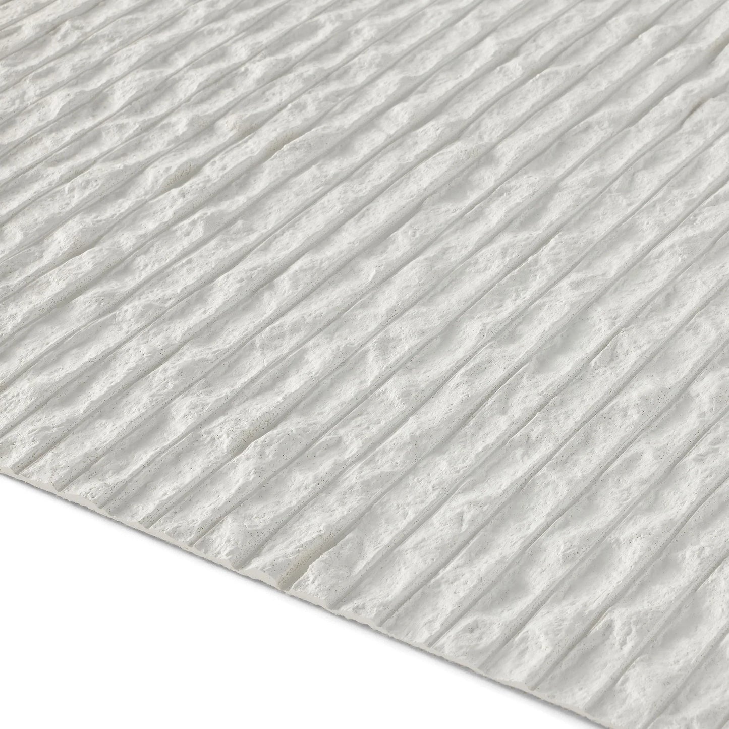 WOODFLEX FLEXIBLE SOFT STONE PANEL - ROUGH LINE White - 2700 x 600mm