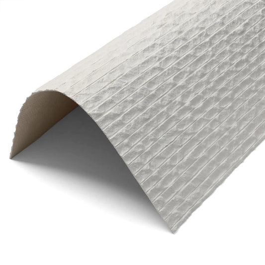 WOODFLEX FLEXIBLE SOFT STONE PANEL - ROUGH LINE White - 1200 x 600mm