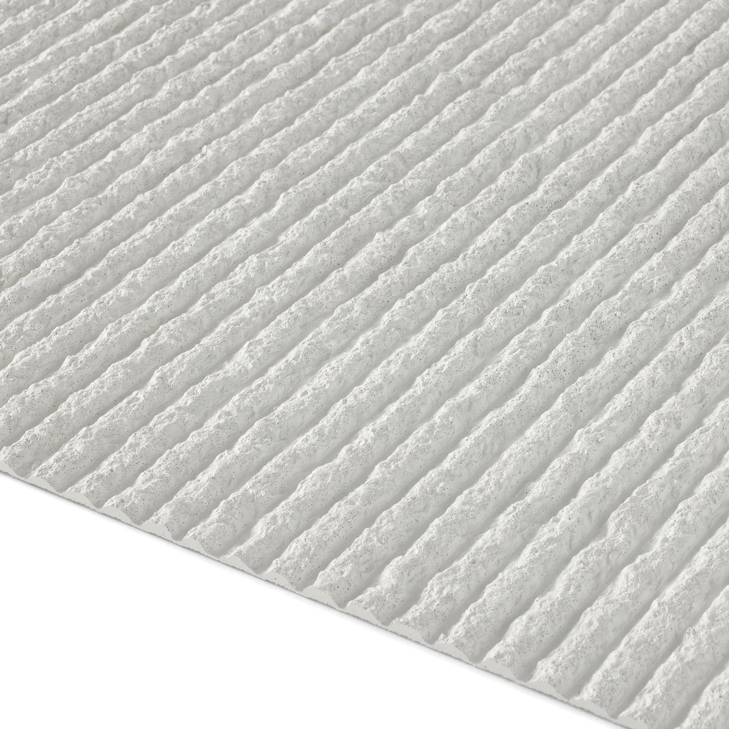 WOODFLEX  Flexible SOFT STONE PANEL - ROUNDED LINE White - 2700 x 600mm