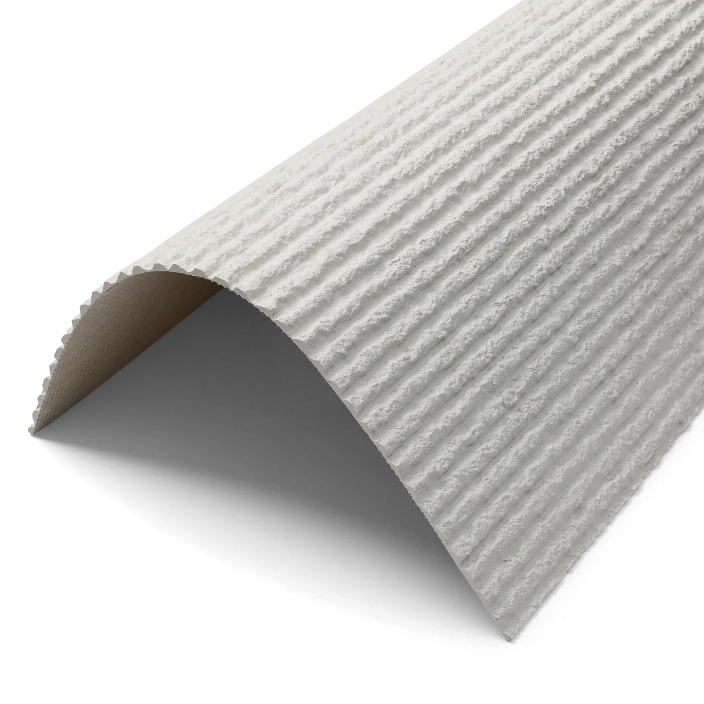 WOODFLEX  Flexible SOFT STONE PANEL - ROUNDED LINE White - 2700 x 600mm