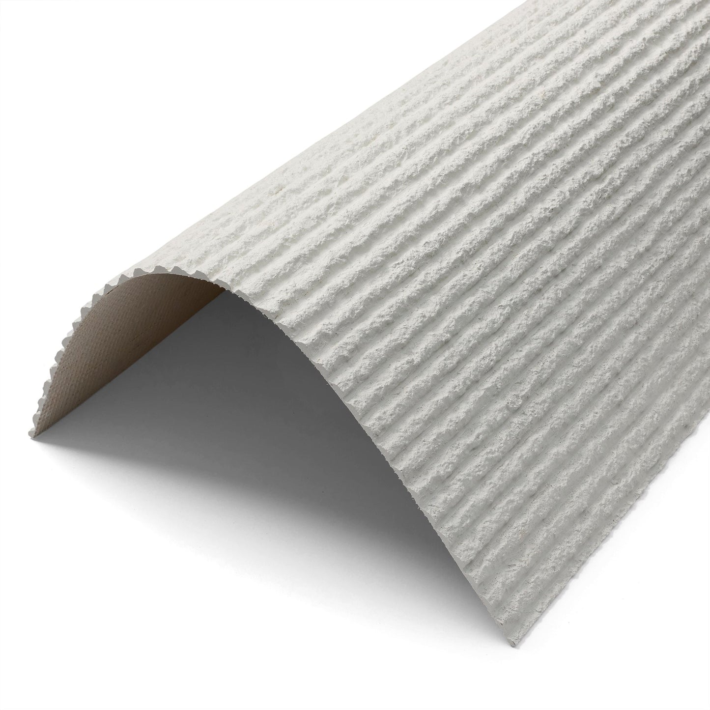 WOODFLEX FLEXIBLE SOFT STONE PANEL - ROUNDED LINE White - 1200 x 600mm