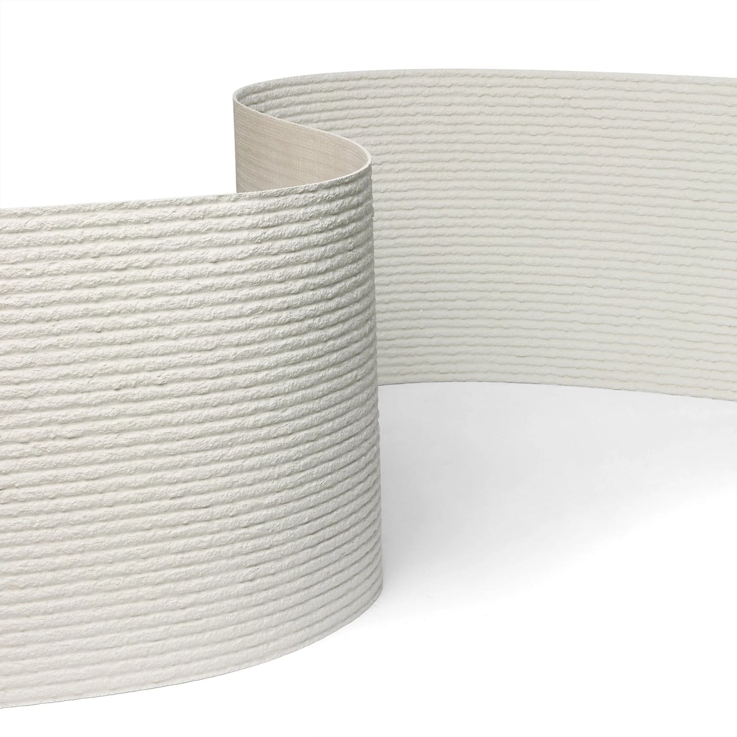 WOODFLEX FLEXIBLE SOFT STONE PANEL - ROUNDED LINE White - 1200 x 600mm