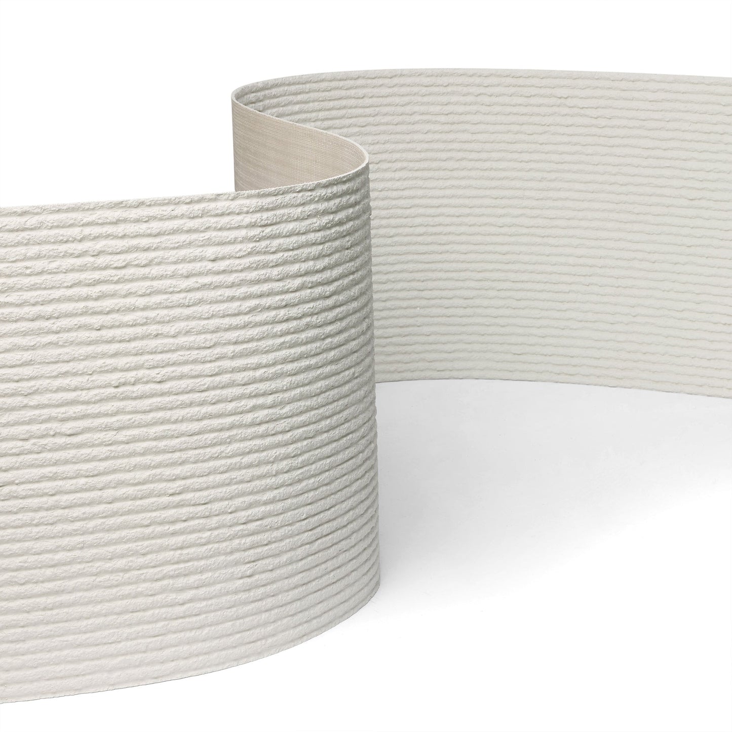 WOODFLEX FLEXIBLE SOFT STONE PANEL - ROUNDED LINE White - 1200 x 600mm