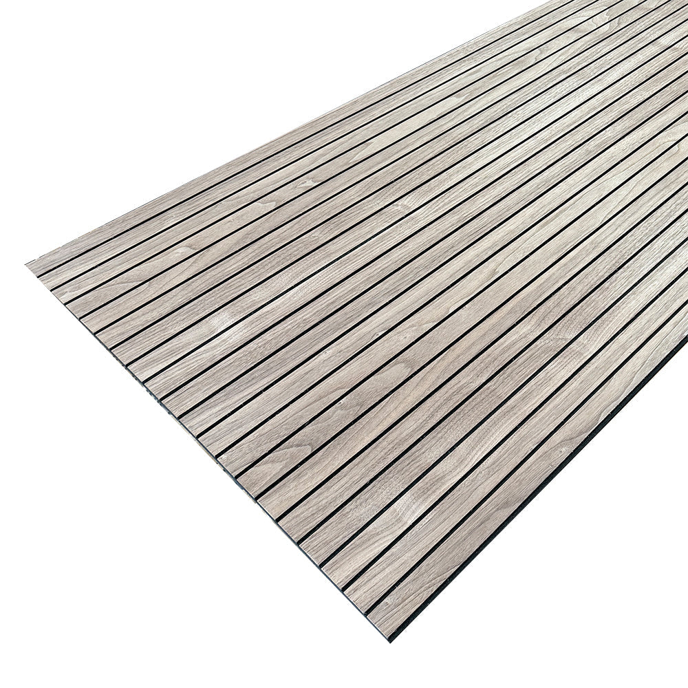 WOODFLEX Flexible Acoustic Wood Slat Wall Panel, Walnut Veneer - 2700mm x 600mm - SLIM