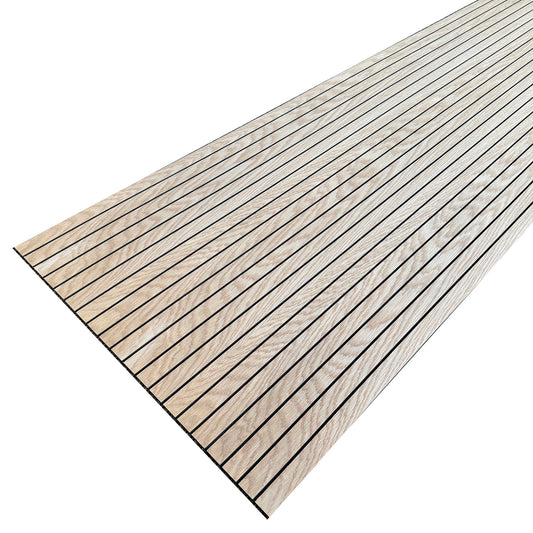 WOODFLEX Flexible Acoustic Wood Slat Wall Panel, Oak Veneer - 2700mm x 600mm - SLIM