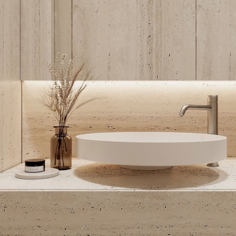 WOODFLEX FLEXIBLE SOFT STONE PANEL - TRAVERTINE - 2700 x 600mm