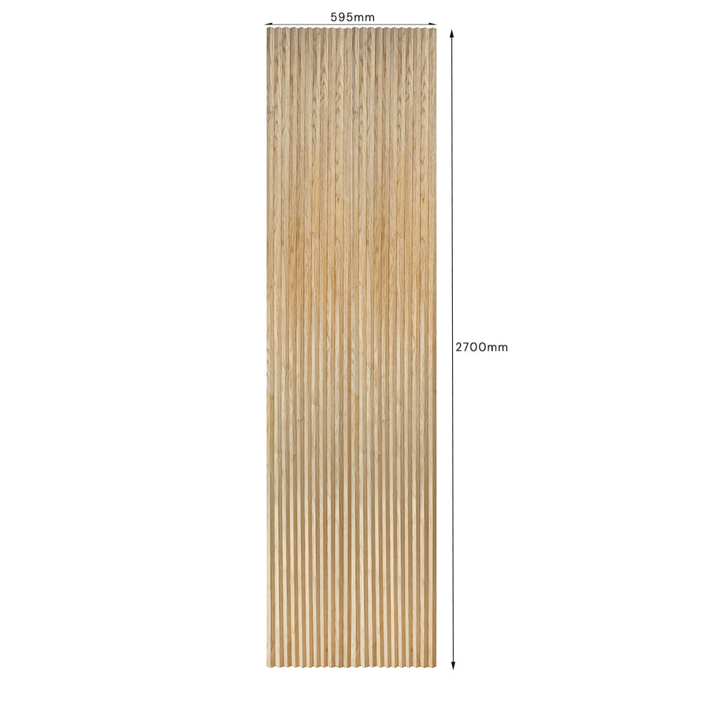 WOODFLEX Flexible Wooden Slat Wall Panel - Oak Veneer - 2700mm x 600mm - Triangle