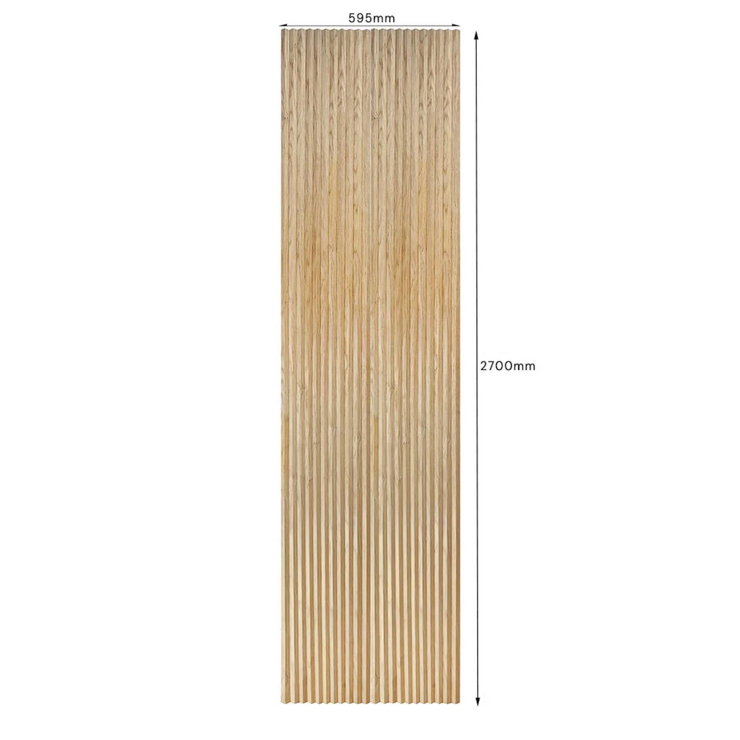 WOODFLEX Flexible Wooden Slat Wall Panel - Oak Veneer - 2700mm x 600mm - Triangle