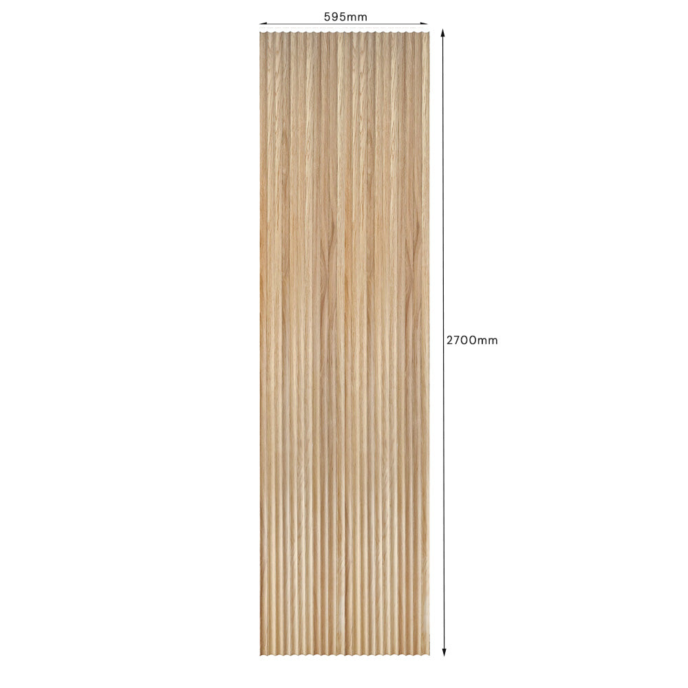 WOODFLEX Flexible Wooden Slat Wall Panel - Oak Veneer - 2700mm x 600mm - Wave