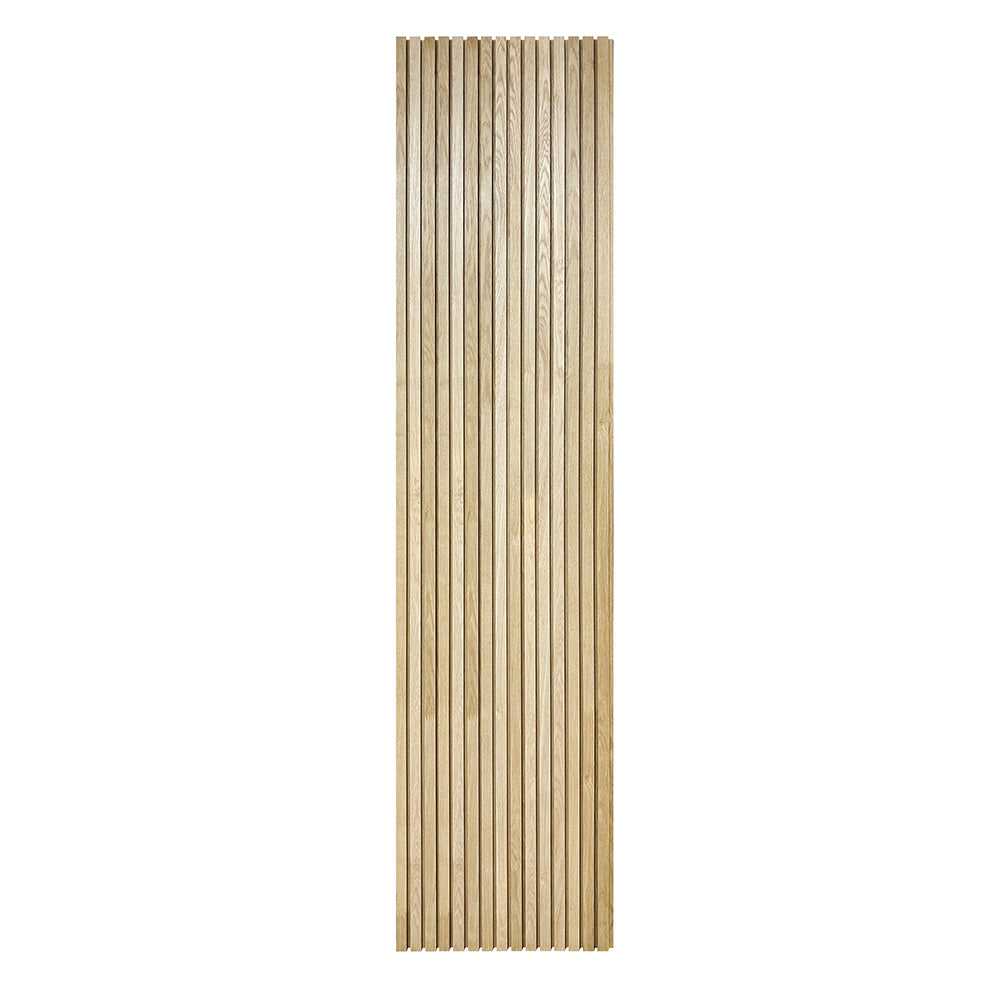 WOODFLEX Z-Style Acoustic Wood Slat Panel - 3 Sided Full Wrap Oak Veneer - 2700mm x 600mm