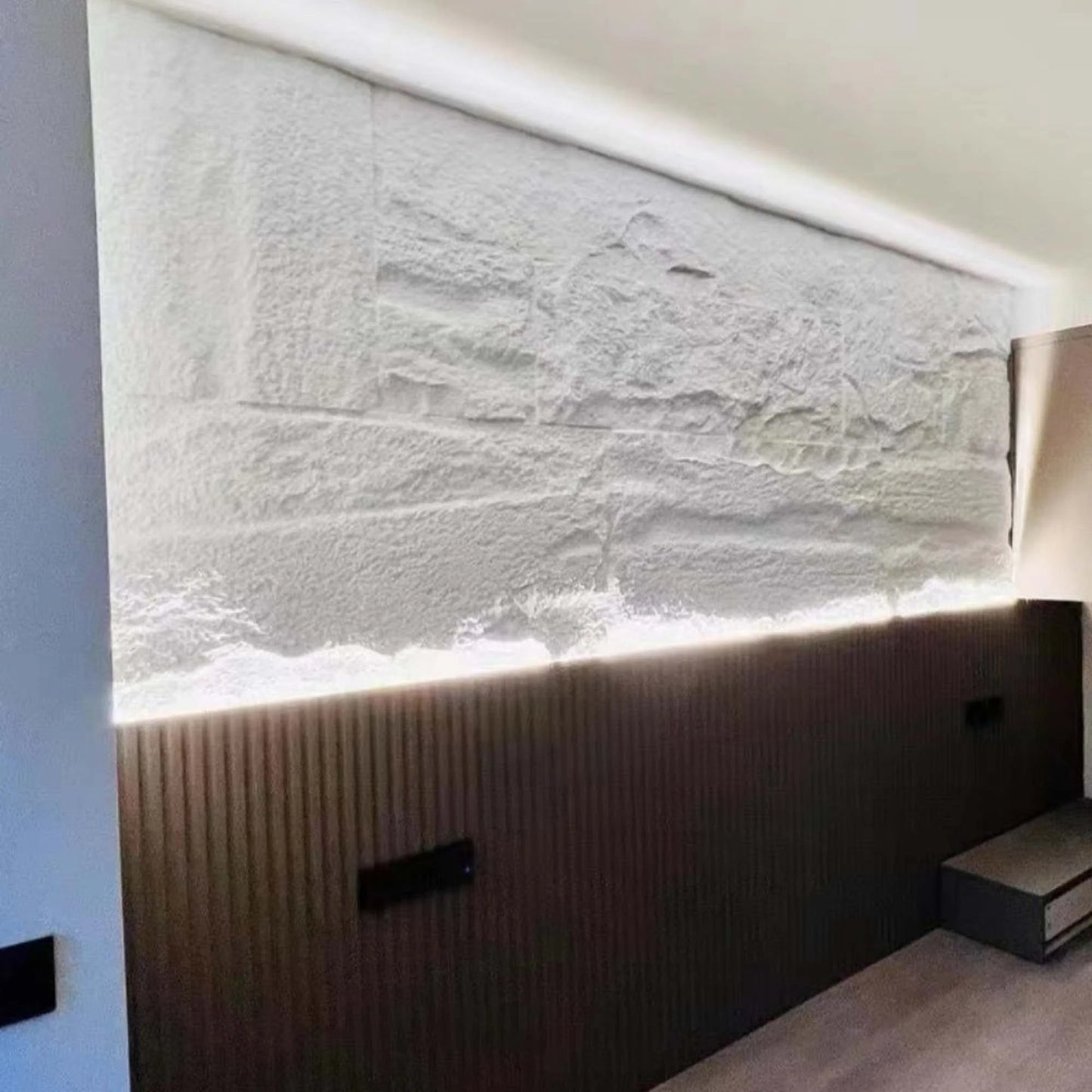 WOODFLEX PU STONE PANEL - STONE SKIN White - 2400 x 600mm