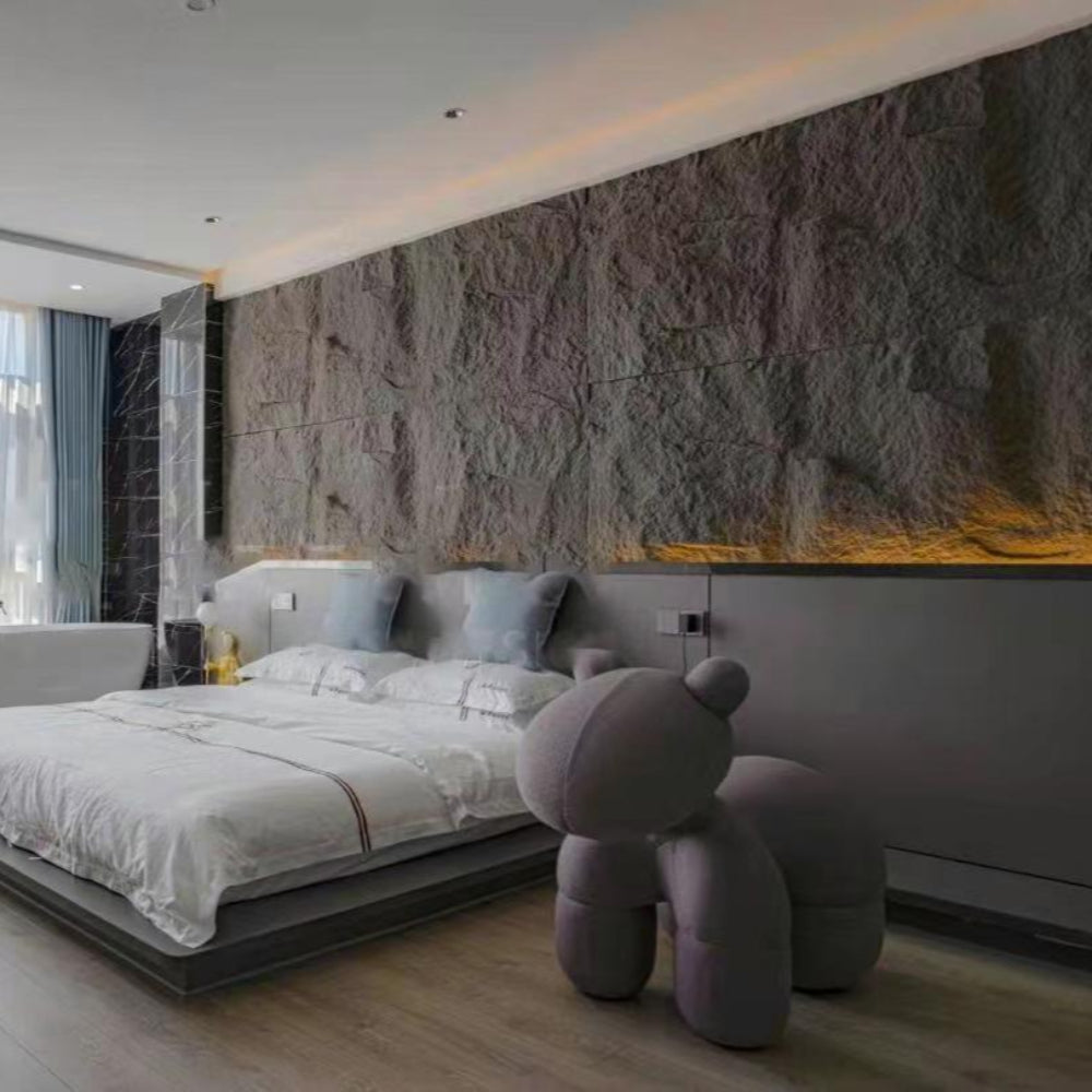 WOODFLEX FLEXIBLE PU STONE PANEL - STONE SKIN Black - 2400 x 600mm