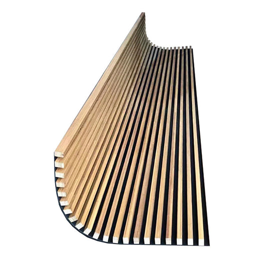 WOODFLEX Flexible Batten Outdoor Hard Wood Wall & Ceiling Cladding - Oak & Black - 2400mm x 600mm