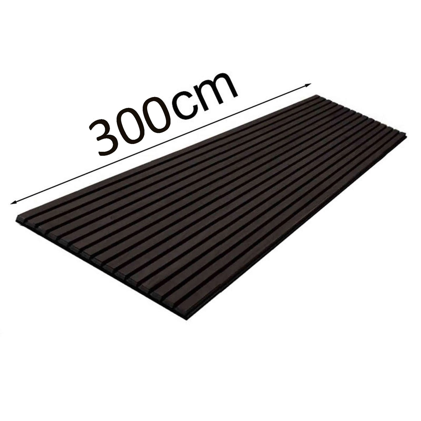 WOODFLEX Flexible Acoustic Wood Slat Wall Panel - Black Coated - 3000mm x 600mm